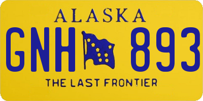 AK license plate GNH893