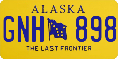 AK license plate GNH898