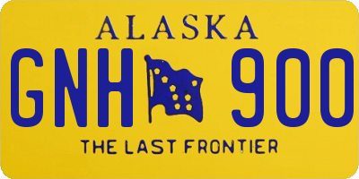 AK license plate GNH900