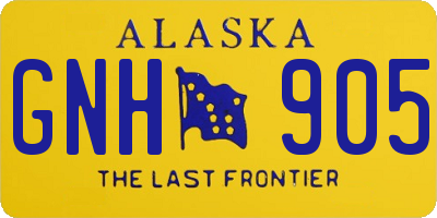 AK license plate GNH905
