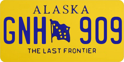 AK license plate GNH909