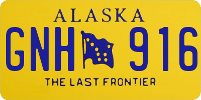 AK license plate GNH916