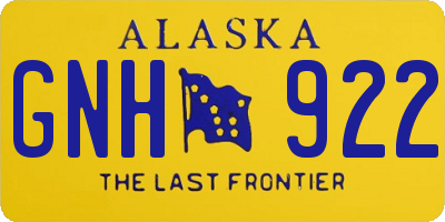 AK license plate GNH922