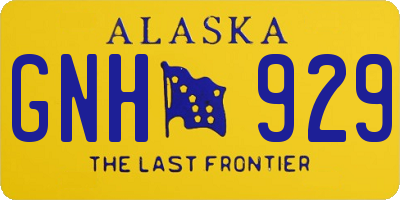 AK license plate GNH929