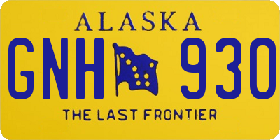 AK license plate GNH930