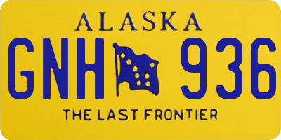 AK license plate GNH936