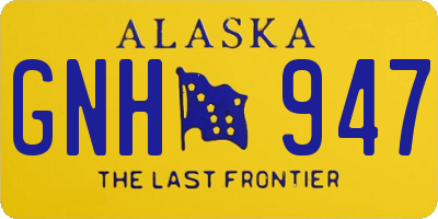 AK license plate GNH947