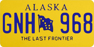 AK license plate GNH968