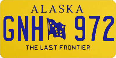AK license plate GNH972