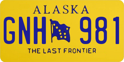 AK license plate GNH981