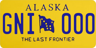 AK license plate GNI000