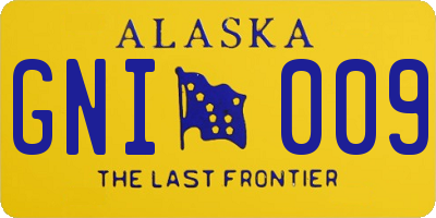 AK license plate GNI009