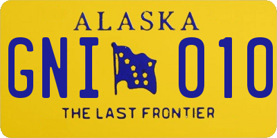 AK license plate GNI010