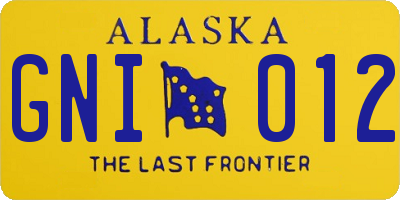 AK license plate GNI012
