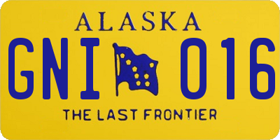 AK license plate GNI016