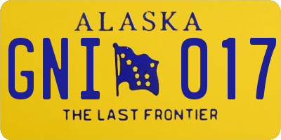 AK license plate GNI017