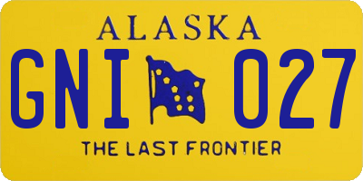 AK license plate GNI027