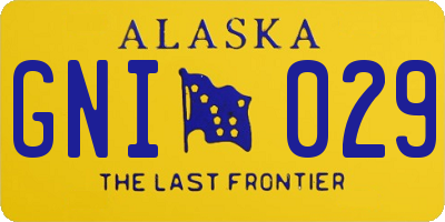 AK license plate GNI029