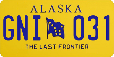 AK license plate GNI031