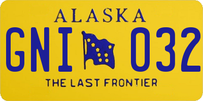 AK license plate GNI032