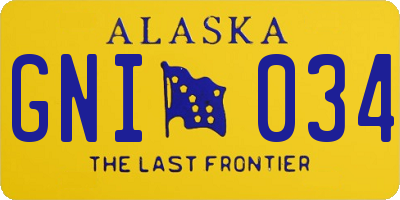 AK license plate GNI034