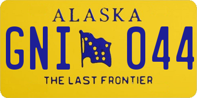 AK license plate GNI044