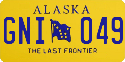 AK license plate GNI049
