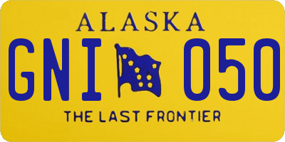 AK license plate GNI050