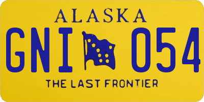AK license plate GNI054