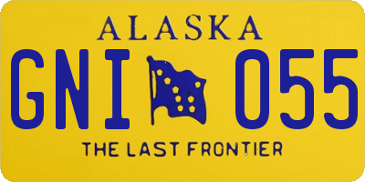 AK license plate GNI055