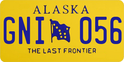 AK license plate GNI056