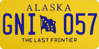 AK license plate GNI057