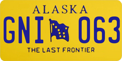 AK license plate GNI063