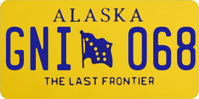 AK license plate GNI068
