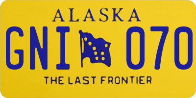 AK license plate GNI070