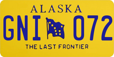 AK license plate GNI072