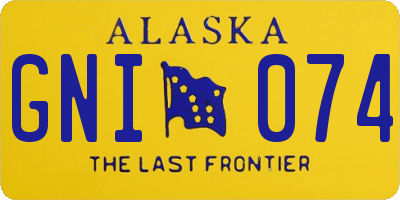 AK license plate GNI074