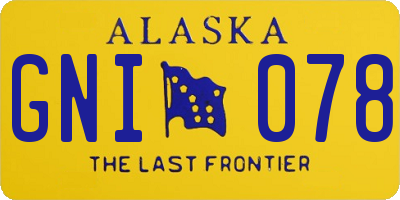 AK license plate GNI078