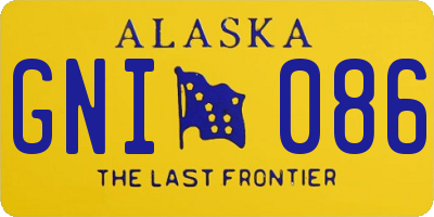 AK license plate GNI086