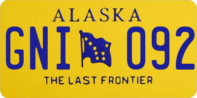 AK license plate GNI092
