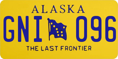 AK license plate GNI096