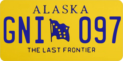 AK license plate GNI097