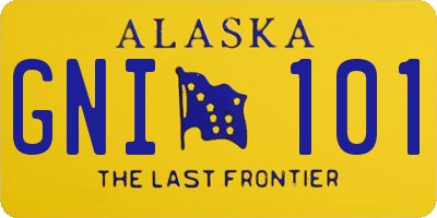 AK license plate GNI101