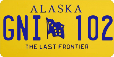AK license plate GNI102
