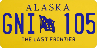 AK license plate GNI105