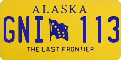 AK license plate GNI113