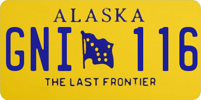 AK license plate GNI116