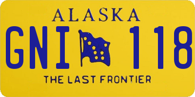 AK license plate GNI118
