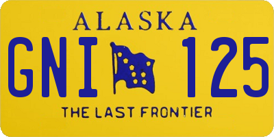 AK license plate GNI125