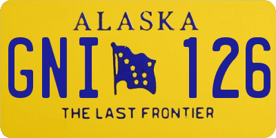 AK license plate GNI126